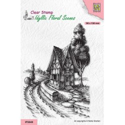 (IFS049)Nellie`s Choice Clearstamp - Country Road with house