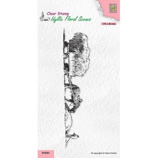 (IFS051)Nellie`s Choice Clearstamp - Slim line country house