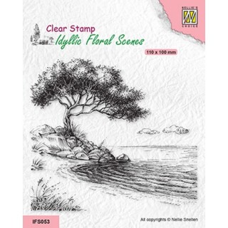 (IFS053)Nellie`s Choice Clearstamp - Tree on shore