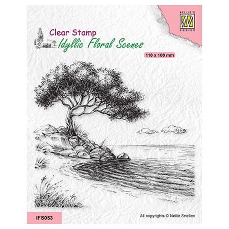 (IFS053)Nellie`s Choice Clearstamp - Tree on shore