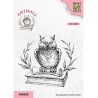 (ANI028)Nellie's Choice Clear Stamp Animals owl on book