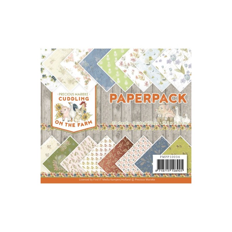 (PMPP10034)Paperpack - Precious Marieke - Cuddling on the Farm