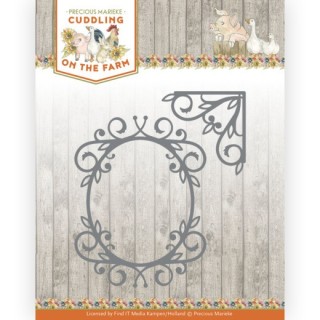(PM10224)Dies - Precious Marieke - Cuddling on the Farm - Elegant Oval