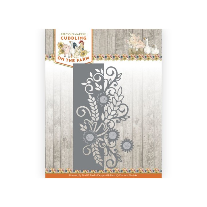 (PM10226)Dies - Precious Marieke - Cuddling on the Farm - Wheat Border