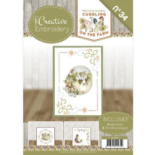 (CB10034)Creative Embroidery 34 - Precious Marieke - Cuddling on the Farm