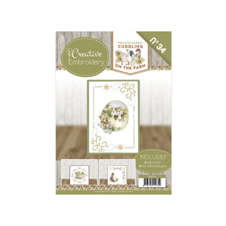 (CB10034)Creative Embroidery 34 - Precious Marieke - Cuddling on the Farm