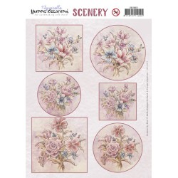 (CDS10071)Push Out Scenery - Yvonne Creations - Aquarella - Field Bouquet