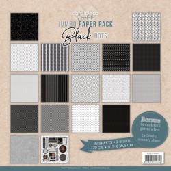 (CDEJPP001)Card Deco Essentials - Jumbo Paperpack Black Dots