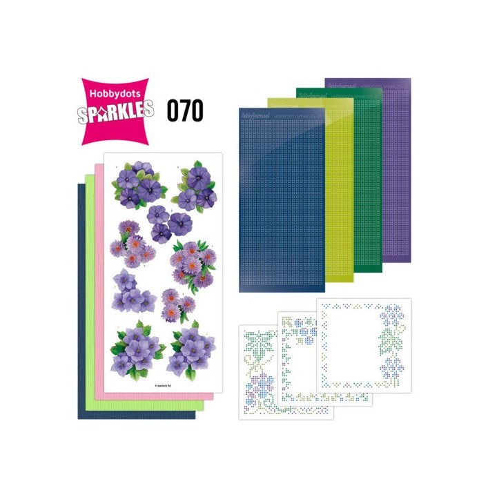 (SPDO070)Sparkles Set 70 - Jeanine's Art - Purple Flowers