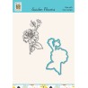(HDCS017)Snellen Design Clearstamp +dies  - Garden flowers serie Dahlia