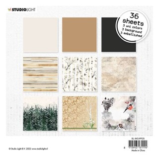 (SL-WG-PP25)Studio Light SL Paper Pad Neutrals Winter Garden nr. 25