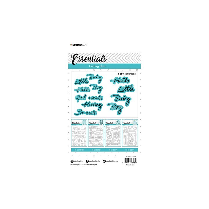 (SL-ES-CD169)Studio Light SL Cutting Die Baby sentiments Essentials nr.169