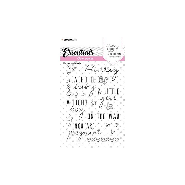 (SL-ES-STAMP172)Studio light  SL Clear stamp Hurray sentiments Essentials nr.172