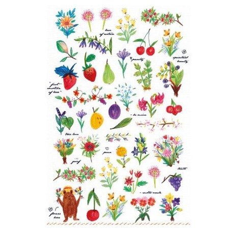 (740019-22)Stafil mini stickers Flowers, fruit