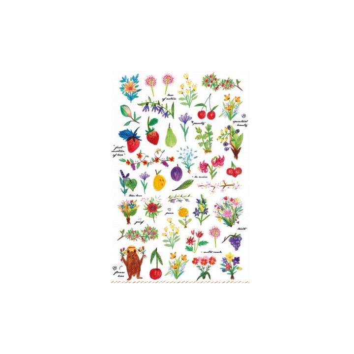 (740019-22)Stafil mini stickers Flowers, fruit