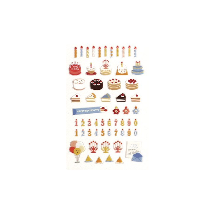 (740019-23)Stafil mini stickers Birthday