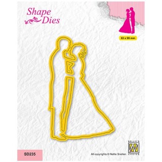 (SD235)Nellie's shape dies Bridal couple