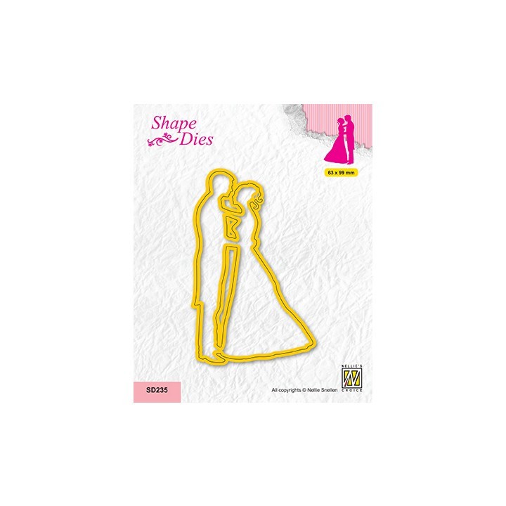 (SD235)Nellie's shape dies Bridal couple