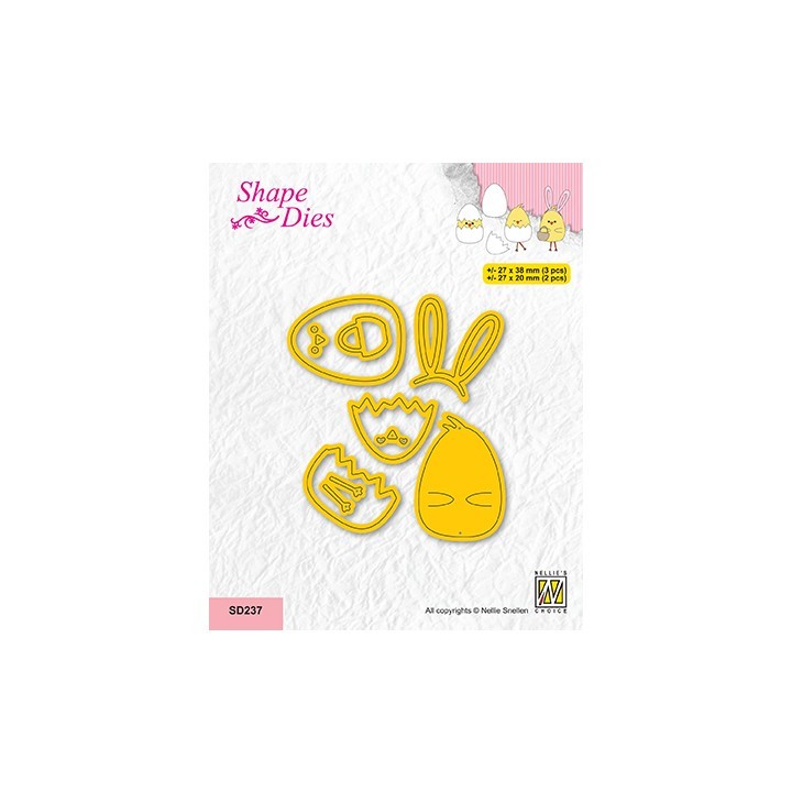 (SD237)Nellie's shape dies Easter chicken
