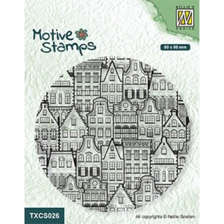 (TXCS026)Nellie's Choice Clear Stamp Dancing houses