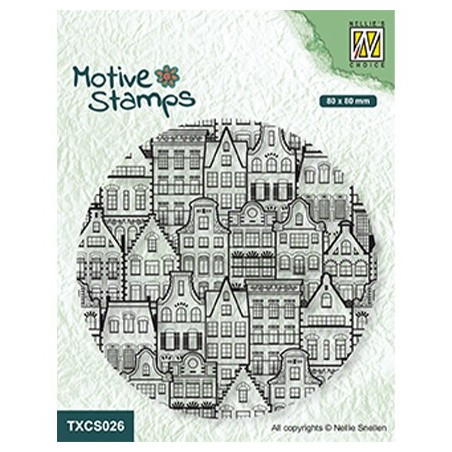 (TXCS026)Nellie's Choice Clear Stamp Dancing houses