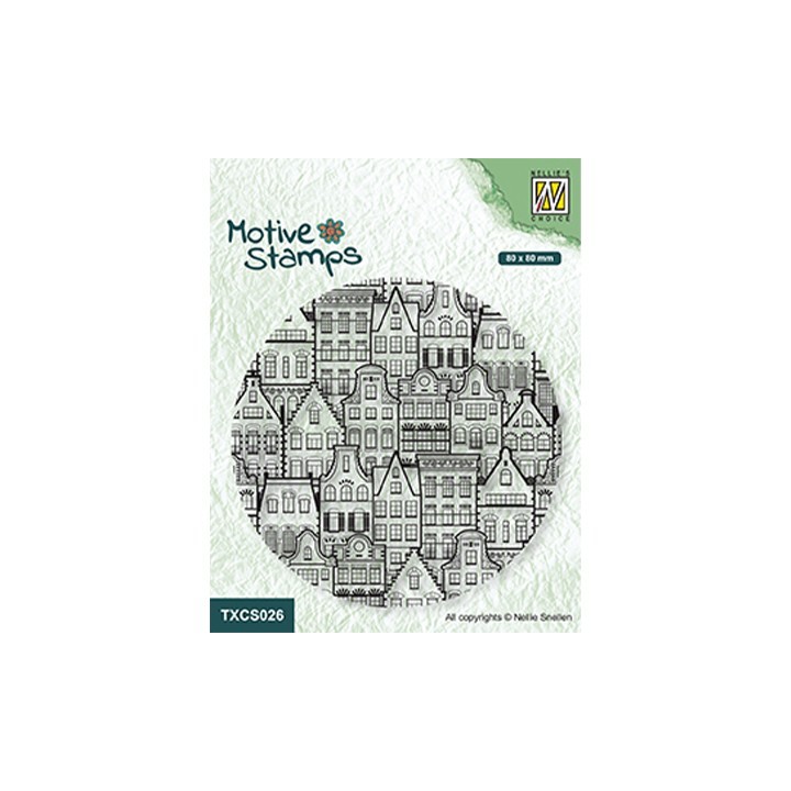 (TXCS026)Nellie's Choice Clear Stamp Dancing houses