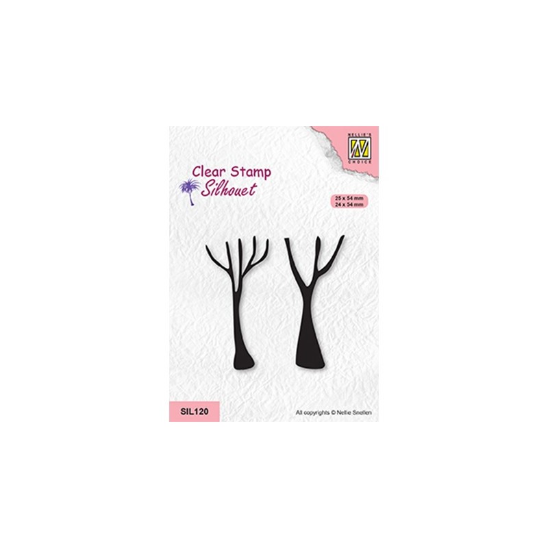 (SIL120)Nellie`s Choice Clearstamp - Crowns of tree Tree truncs
