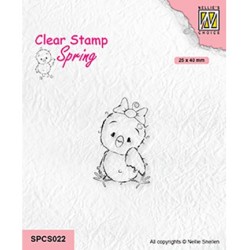 (SPCS022)Nellie`s Choice Clearstamp - Chickies: beauty
