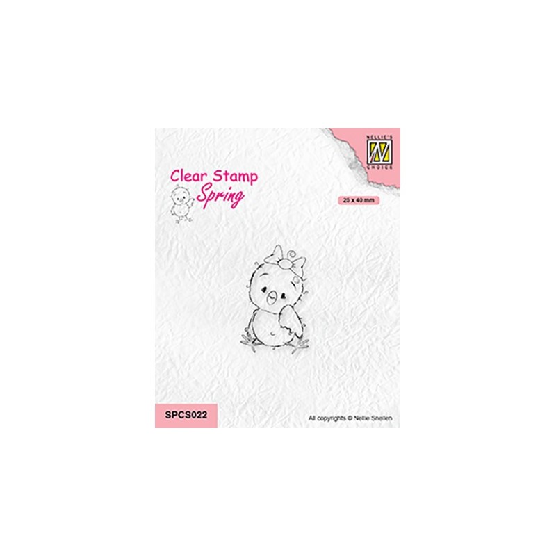 (SPCS022)Nellie`s Choice Clearstamp - Chickies: beauty
