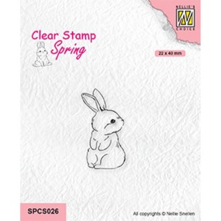 (SPCS026)Nellie`s Choice Clearstamp - Cute rabbit-1