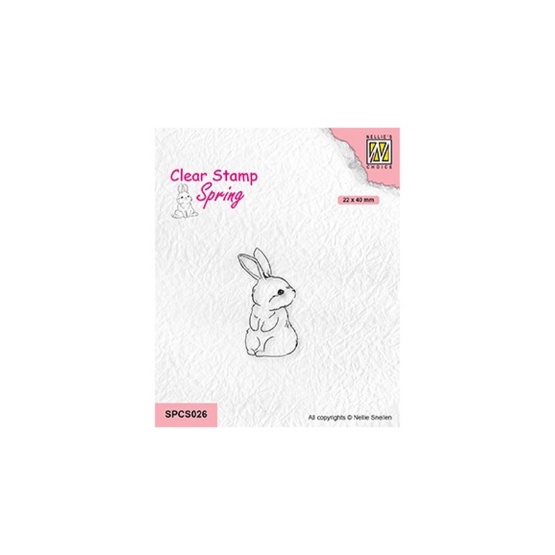 (SPCS026)Nellie`s Choice Clearstamp - Cute rabbit-1