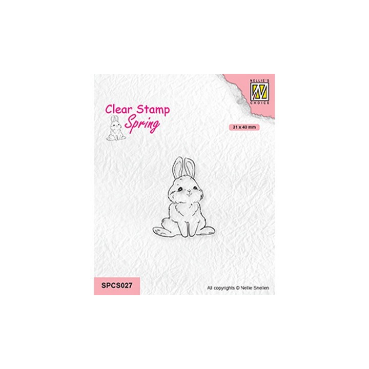 (SPCS027)Nellie`s Choice Clearstamp - Cute rabbit-2