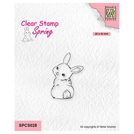 (SPCS028)Nellie`s Choice Clearstamp - Cute rabbit-3