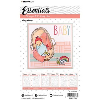 (SL-ES-SCD20)Studio light  SL Clear stamp + Dies Baby basket Essentials nr.20