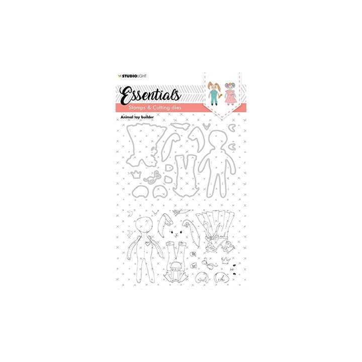 (SL-ES-SCD21)Studio light  SL Clear stamp + Dies Animal toy builder Essentials nr.21