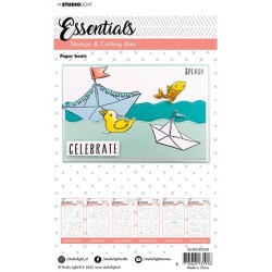 (SL-ES-SCD24)Studio light  SL Clear stamp + Dies Paper boats Essentials nr.24