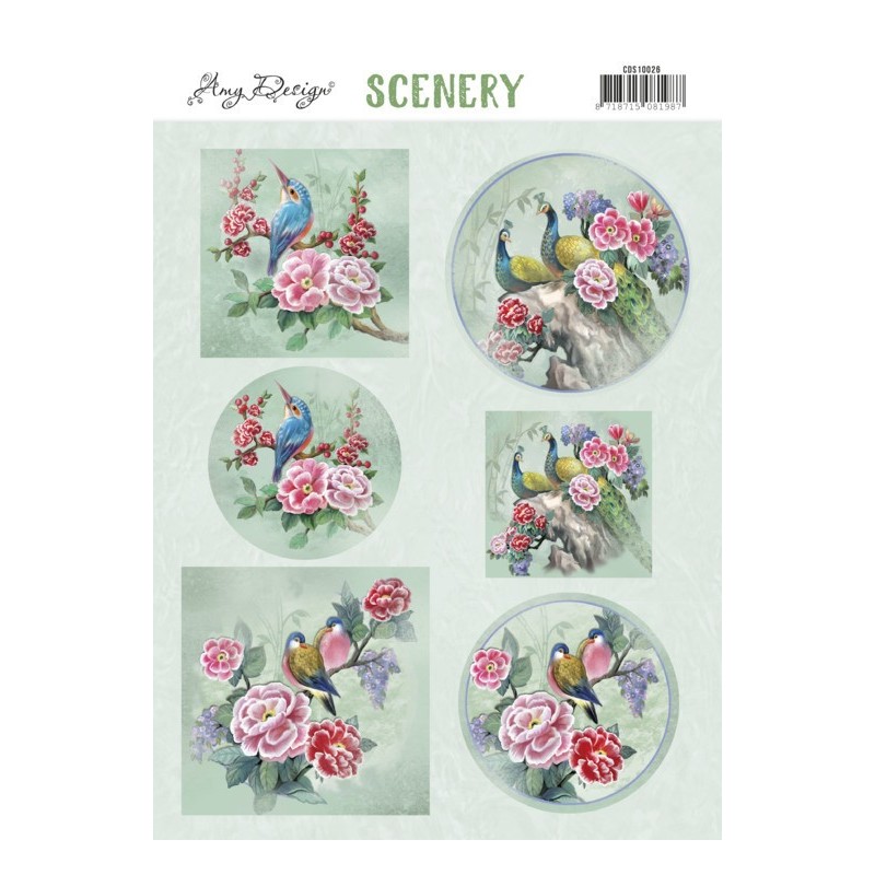 (CDS10026)Scenery - Amy Design - Aquarella - Birds