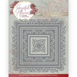 (YCD10260)Dies - Yvonne Creations - Graceful Flowers - Graceful Square