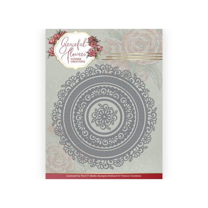 (YCD10261)Dies - Yvonne Creations - Graceful Flowers - Graceful Circle