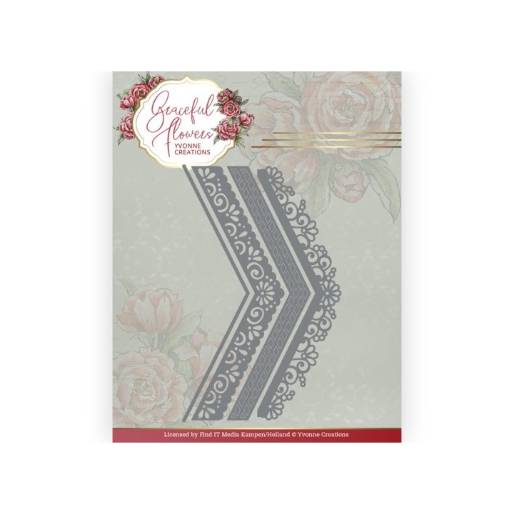 (YCD10262)Dies - Yvonne Creations - Graceful Flowers -Graceful Borders