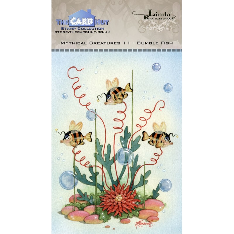 (LCMC011)The Card Hut Mythical Creatures Bumble Fish Clear Stamps