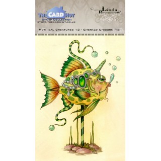 (LCMC013)The Card Hut Mythical Creatures Emerald Unicorn Fish Clear Stamps