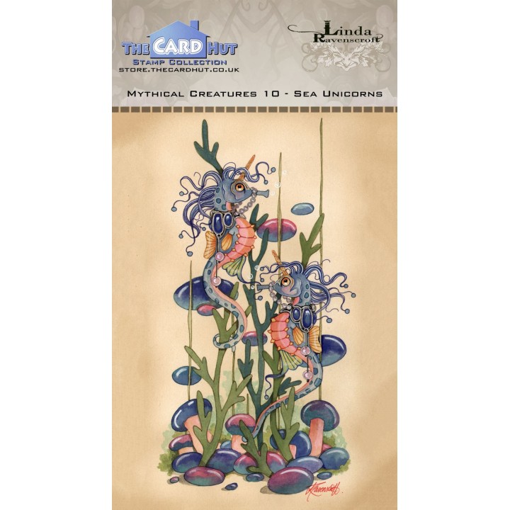 (LCMC010)The Card Hut Mythical Creatures Sea Unicorns Clear Stamps