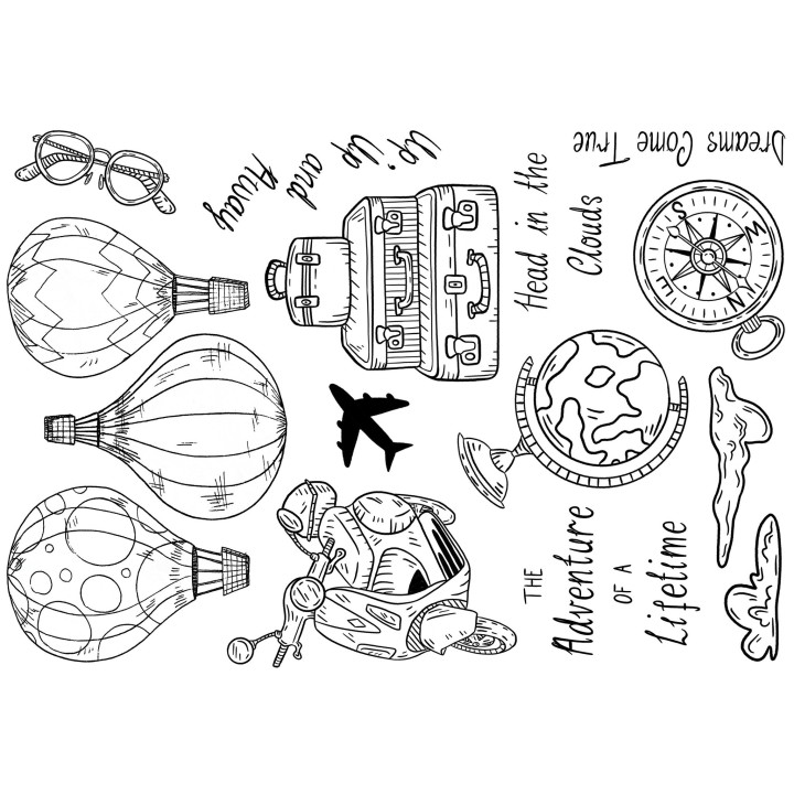 (SSB009)The Card Hut Up, Up and Away Clear Stamps