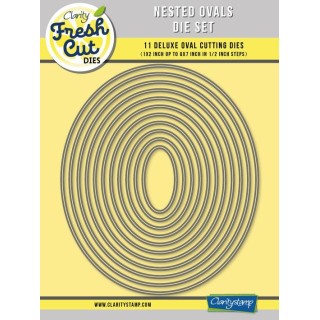 (ACC-DI-31236-67)NESTED OVALS DIE SET CLARITY FRESH CUT DIES