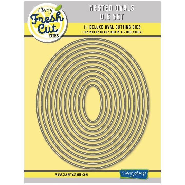 (ACC-DI-31236-67)NESTED OVALS DIE SET CLARITY FRESH CUT DIES
