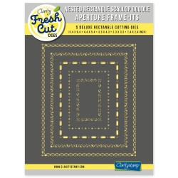 (ACC-DI-31243-XX)NESTED RECTANGLE SCALLOP DOODLE APERTURE FRAME-ITS DIE SET