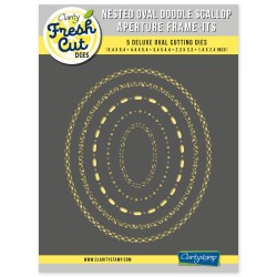 (ACC-DI-31240-XX)NESTED OVAL SCALLOP DOODLE APERTURE FRAME-ITS DIE SET