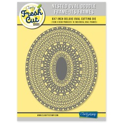 (ACC-DI-31238-XX)NESTED OVAL DOODLE FRAME-ITS FRAMES DIE SET