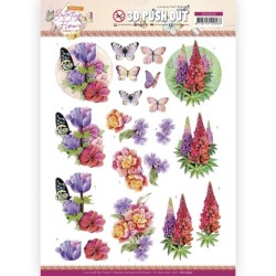 (SB10640)3D Push Out - Jeanine's Art - Perfect Butterfly Flowers - Anemone